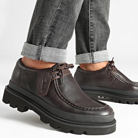 Clarks - Badell Seam Brown Leather Shoes - Ryses