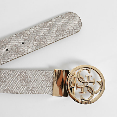 Guess - Cinturón reversible para mujer BW9166 Taupe White