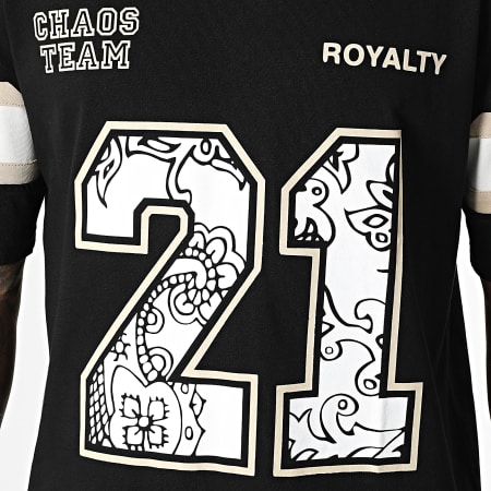 Ikao - Tee Shirt Oversize Large 582 Noir Beige