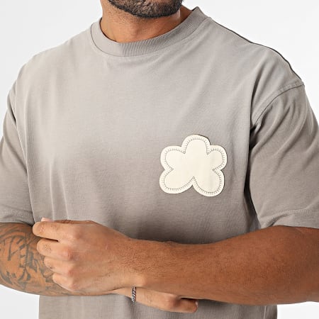 Classic Series - Tee Shirt Oversize Large 131 Blanc Gris Dégradé Taupe Gris