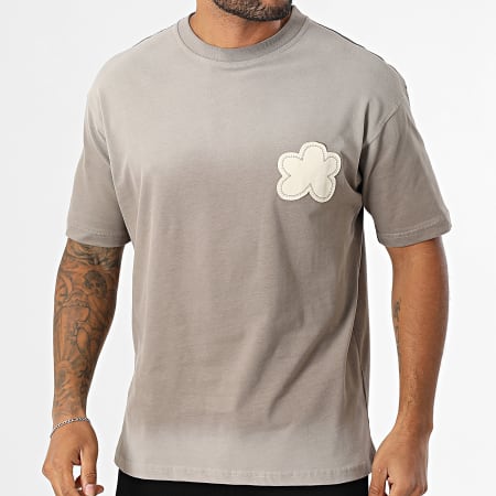 Classic Series - Tee Shirt Oversize Large 131 Blanc Gris Dégradé Taupe Gris