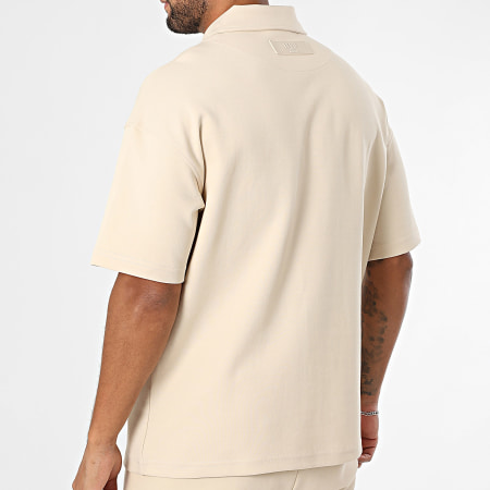 Ikao - Ensemble Polo Manches Courtes Et Pantalon Jogging 597 Beige Clair