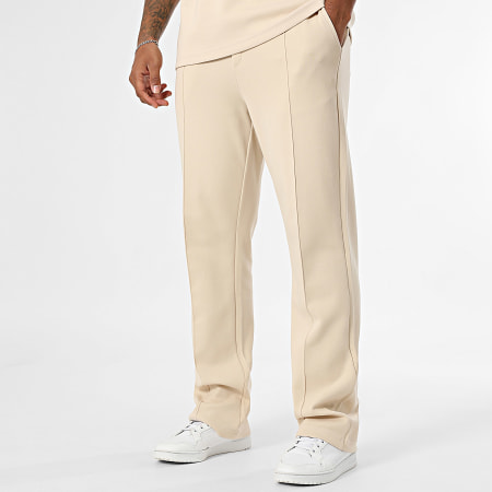 Ikao - Ensemble Polo Manches Courtes Et Pantalon Jogging 597 Beige Clair