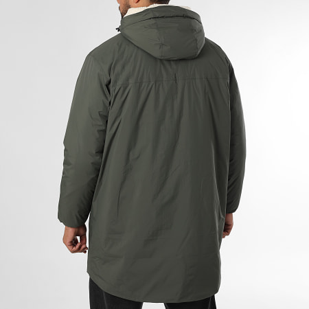K-Way - Parka Longue Le Vrai 4.0 Eiffel East Orsetto Vert Kaki