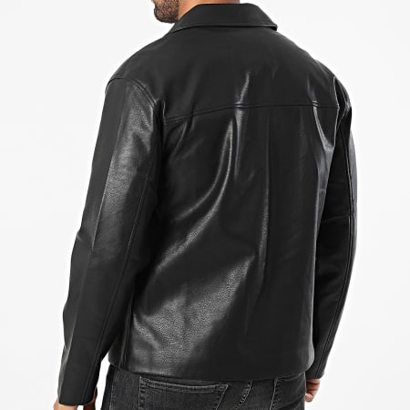 Only And Sons - Veste Simili Cuir Jack Noir