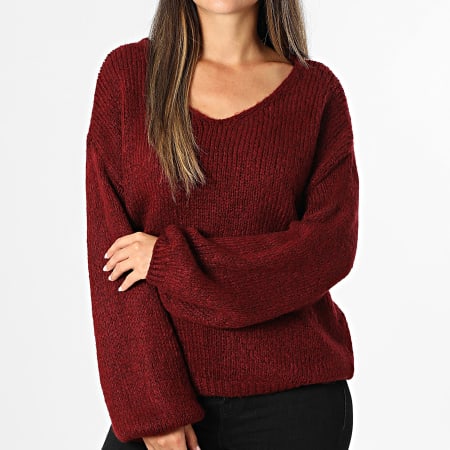 Only - Pull Femme Dinea Bordeaux