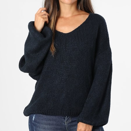 Only - Pull Femme Dinea Bleu Marine