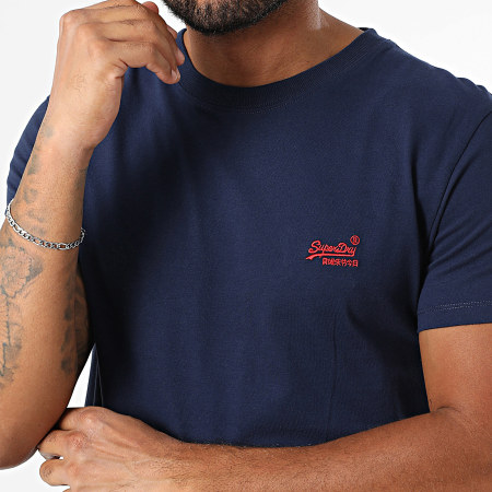 Superdry - Camiseta Essential Logo Bordado M1011245A Azul Marino