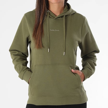 Teddy Smith - Sweat Capuche Femme Solene 30817110D Vert Kaki