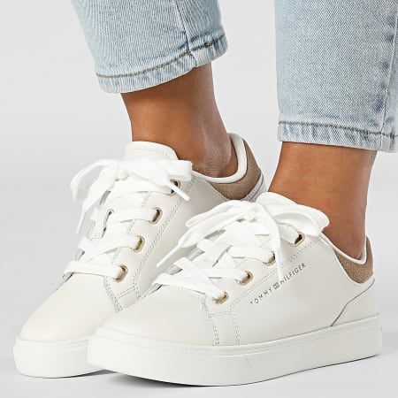 Tommy Hilfiger - Baskets Femme Casual Cupsole Sneaker 8816 Ecru Coastal Taupe