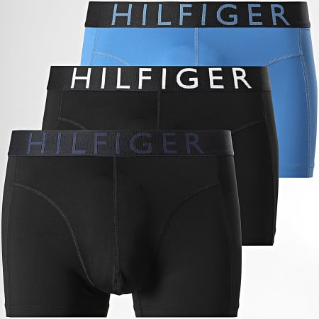 Tommy Hilfiger - Lot De 3 Boxers 3467 Noir Bleu Marine Bleu Clair