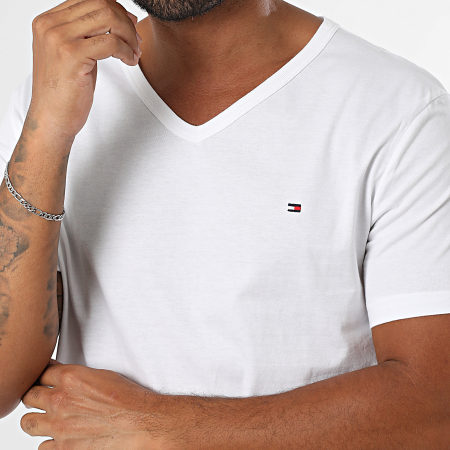 Tommy Hilfiger - Lot De 3 Tee Shirts Col V Signature 3637 Blanc