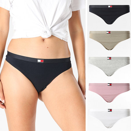 Tommy Hilfiger - Set Of 5 Women's Thongs White Navy Grey Pink Beige