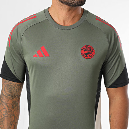Adidas Sportswear - Tee Shirt A Bandes Bayern Munich JN5623 Vert Kaki