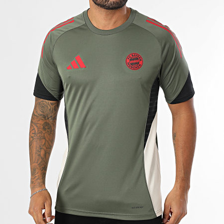 Adidas Sportswear - Tee Shirt A Bandes Bayern Munich JN5623 Vert Kaki