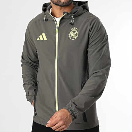 Adidas Sportswear - Veste Capuche Zippée Real Madrid JV5322 Vert Kaki