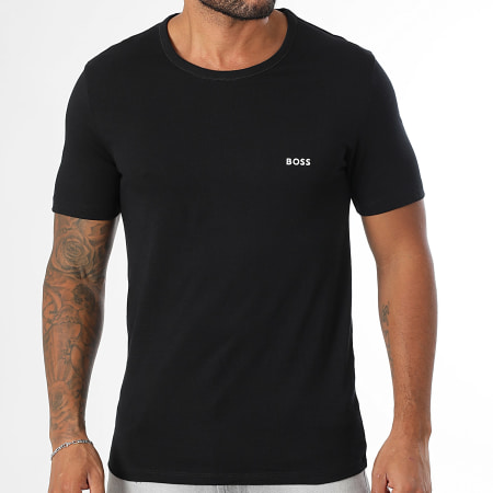 BOSS - Lot De 3 Tee Shirts 50532468 Blanc Bordeaux Noir