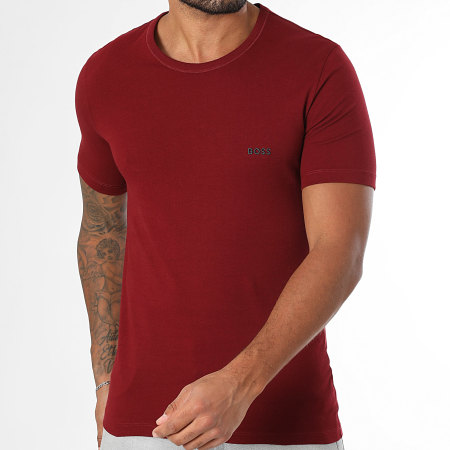BOSS - Lot De 3 Tee Shirts 50532468 Blanc Bordeaux Noir