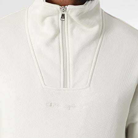 Champion - Sweat Col Montant Zippé 221229 Beige Clair