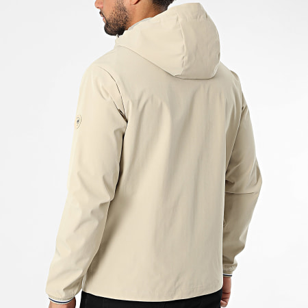 Veste Convertible Ping Homme - Beige, Coupe-vent, 1/4 Zip Brodé, Taille L