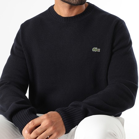 Lacoste - Pull Logo Brodé Crocodile Classic Fit Bleu Marine