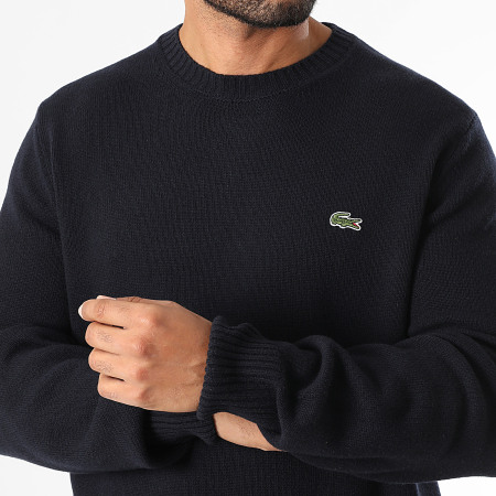 Lacoste - Pull Logo Brodé Crocodile Classic Fit Bleu Marine