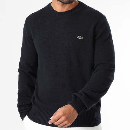 Lacoste - Pull Logo Brodé Crocodile Classic Fit Bleu Marine