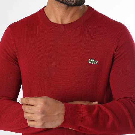 Lacoste - Pull Regular Fit Logo Brodé Crocodile Bordeaux