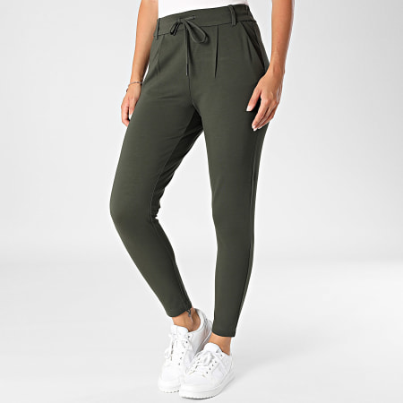 Only - Pantalon Femme Poptrash Life Vert Kaki