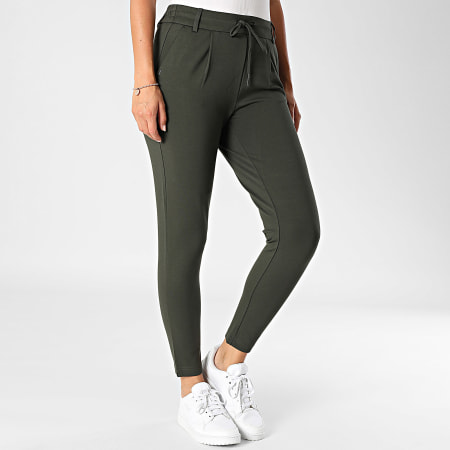 Only - Pantalon Femme Poptrash Life Vert Kaki
