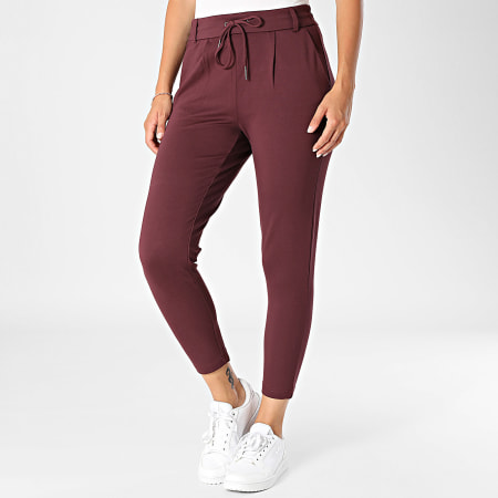 Only - Pantalon Femme Poptrash Life Bordeaux