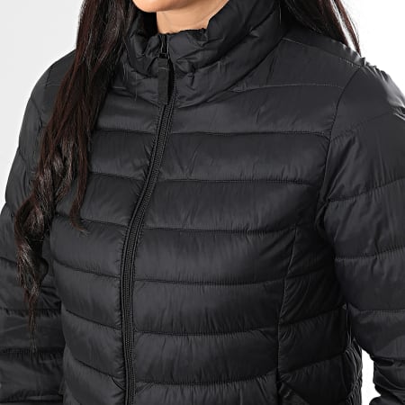 Only - Chaqueta de pluma con cremallera Tahia, negra, para mujer