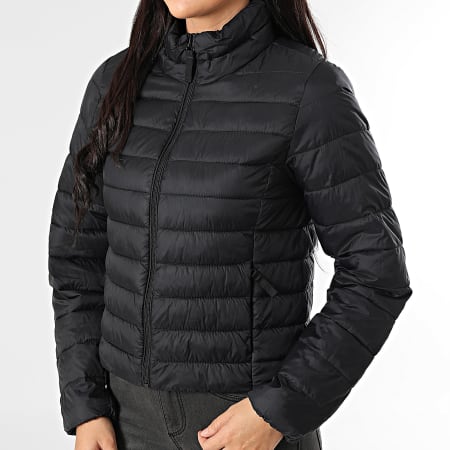 Only - Chaqueta de pluma con cremallera Tahia, negra, para mujer