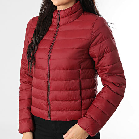 Only - Chaqueta con cremallera Tahia Burdeos para mujer