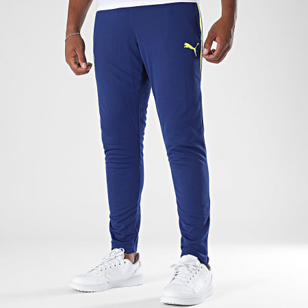 Puma - OM Pantaloni da allenamento 781542 Bleu Roi Jaune Fluo
