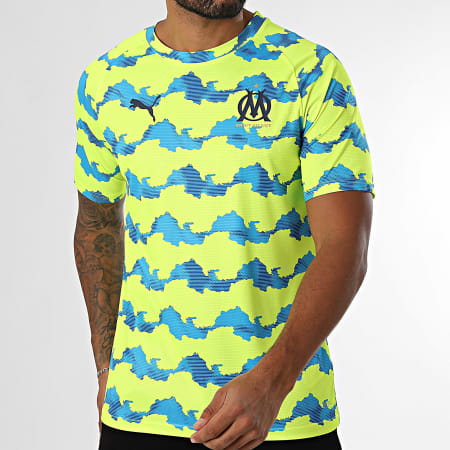 Puma - Maillot OM Warm Up 781554 Verde lima Azul claro