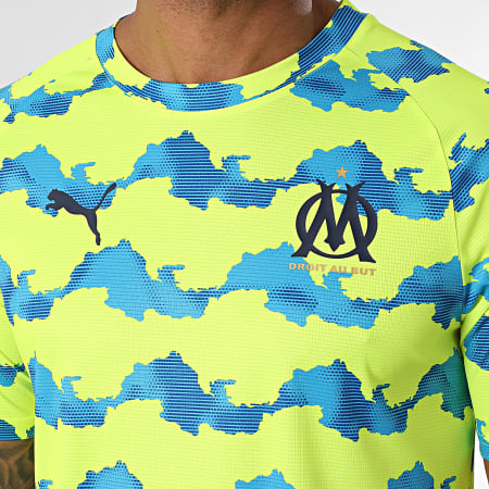 Puma - Maillot OM Warm Up 781554 Verde lima Azul claro