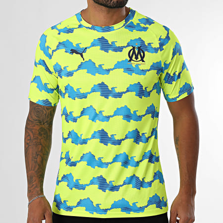 Puma - Maillot OM Warm Up 781554 Verde lima Azul claro