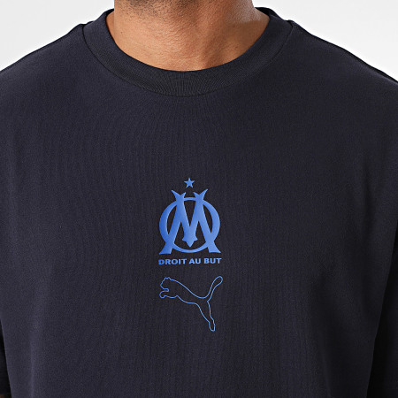Puma - Tee Shirt OM Football Statement Celle 781592 Bleu Marine