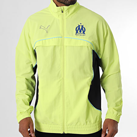 Puma - Veste Zippée OM Football Statement Celle 781593 Jaune Noir