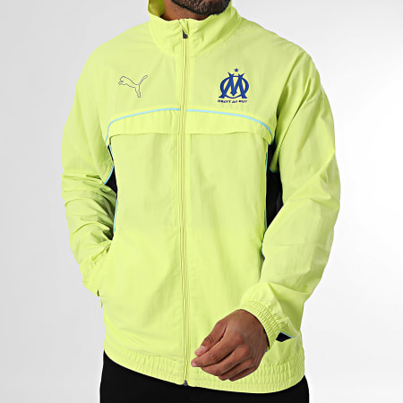 Puma - Veste Zippée OM Football Statement Celle 781593 Jaune Noir