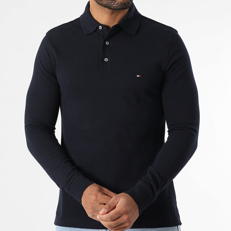 Tommy Hilfiger - Polo Manches Longues Slim 1985 0182 Bleu Marine