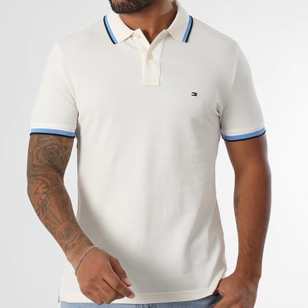Tommy Hilfiger - Polo Manches Courtes Cuff Interest 0308 Beige