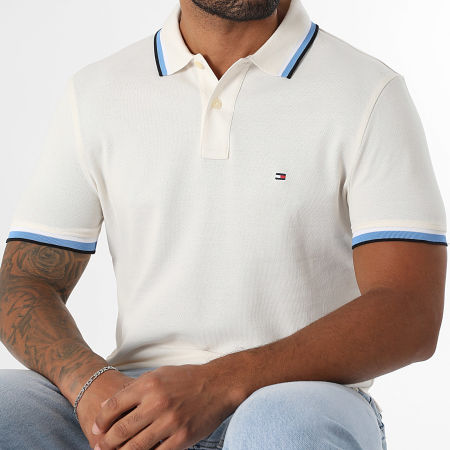 Tommy Hilfiger - Polo Manches Courtes Cuff Interest 0308 Beige