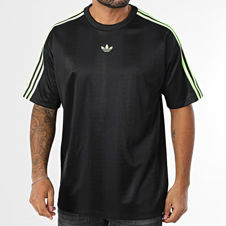 Adidas Originals Tee Shirt A Bandes Jacquard Jersey JW5878 Noir