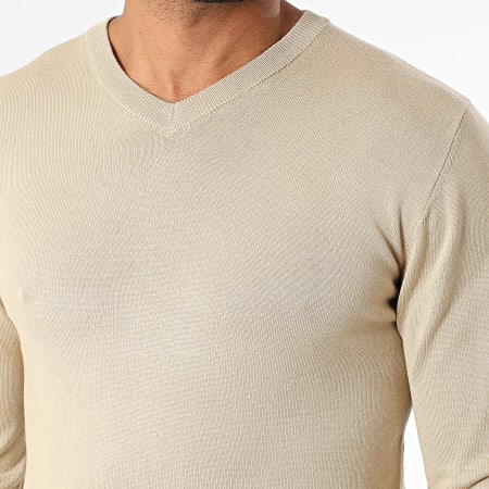 Frilivin - Jersey cuello pico 920 Beige