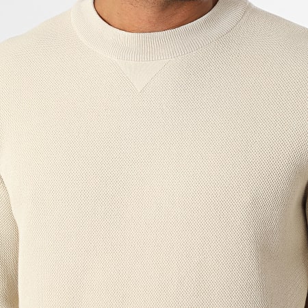 Classic Series - Sudadera de cuello redondo con textura 190 Beige claro