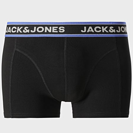 Jack And Jones - Lot De 7 Boxers Hudson Solid Blanc Noir Gris Chiné Bleu Ciel Bleu Roi
