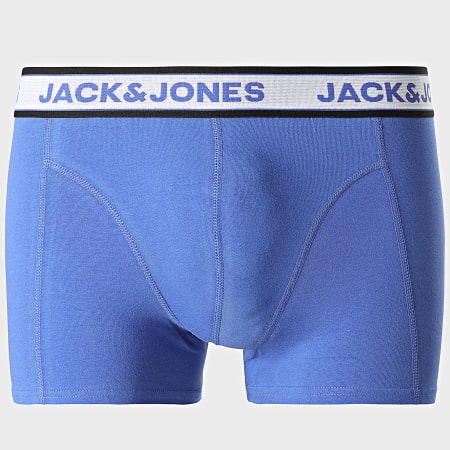 Jack And Jones - Lot De 7 Boxers Hudson Solid Blanc Noir Gris Chiné Bleu Ciel Bleu Roi