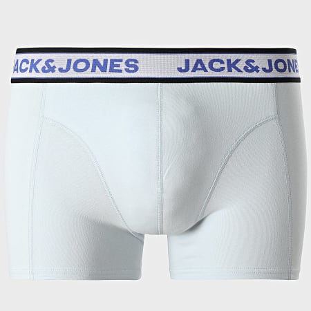 Jack And Jones - Lot De 7 Boxers Hudson Solid Blanc Noir Gris Chiné Bleu Ciel Bleu Roi